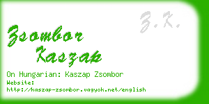 zsombor kaszap business card